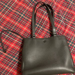 Dagne Dover Allyn Leather Tote Small Black